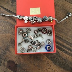 Pandora bracelet and charms
